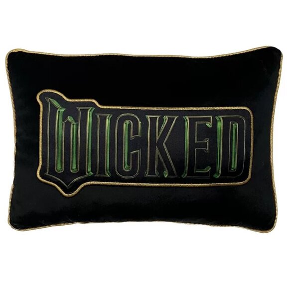 Wicked Pillow Wicked Musical Logo Decorative Throw Pillow Wicked Movie Decor NWT - Picture 1 of 8